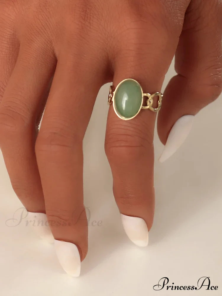 Oval Decor Cuff Ring