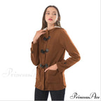 Overcoat Zipper Causal Hooded Coat