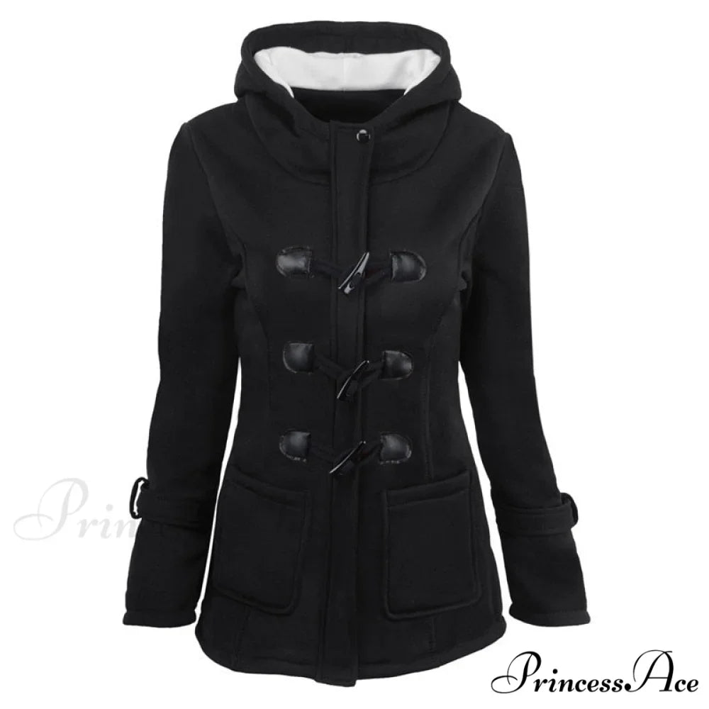 Overcoat Zipper Causal Hooded Coat