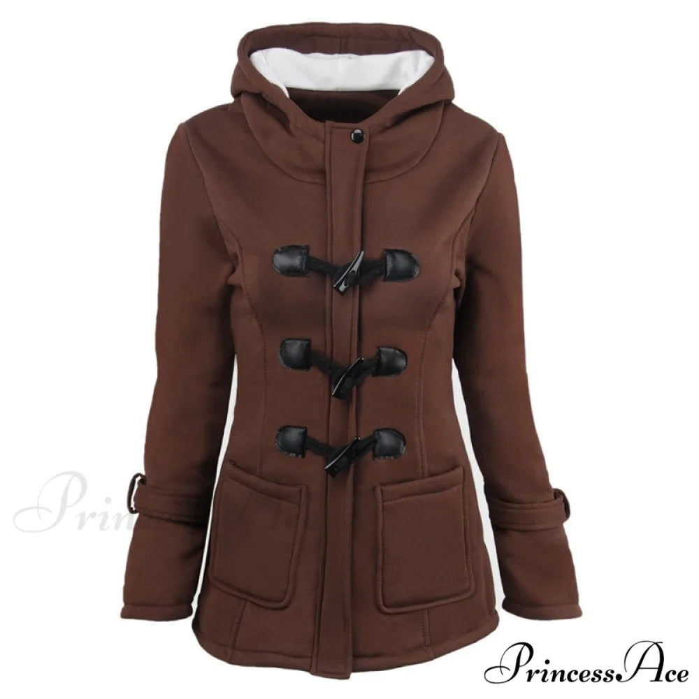Overcoat Zipper Causal Hooded Coat