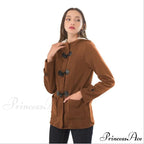 Overcoat Zipper Causal Hooded Coat