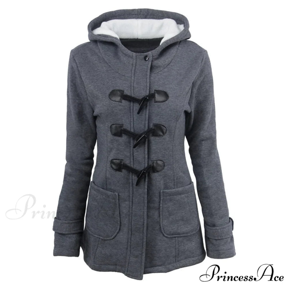 Overcoat Zipper Causal Hooded Coat