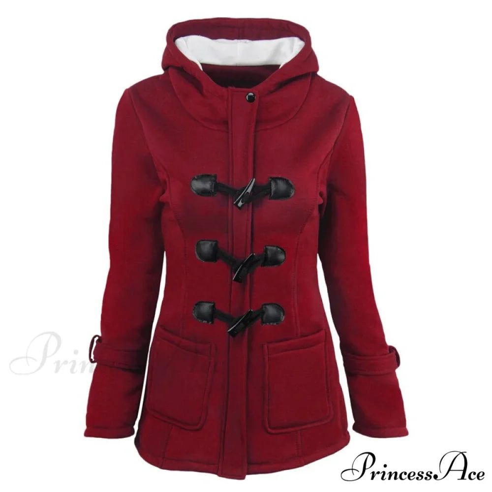 Overcoat Zipper Causal Hooded Coat