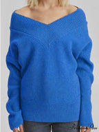 Oversized Loose Long Sleeve Solid Green Fashion Knitted Christmas Sweater