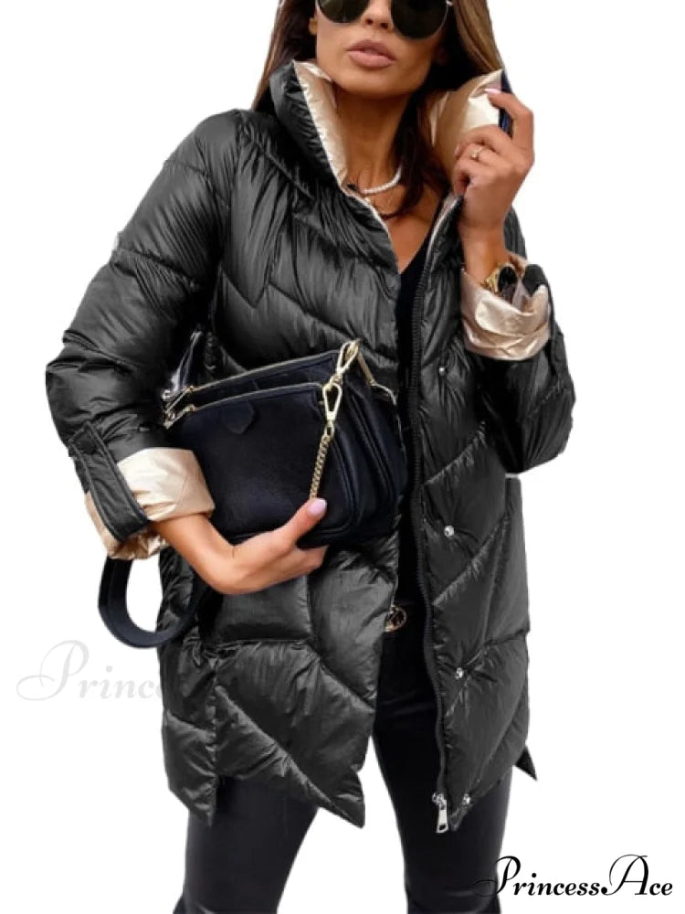Oversized Outerwear Casual Cotton Padded Coat