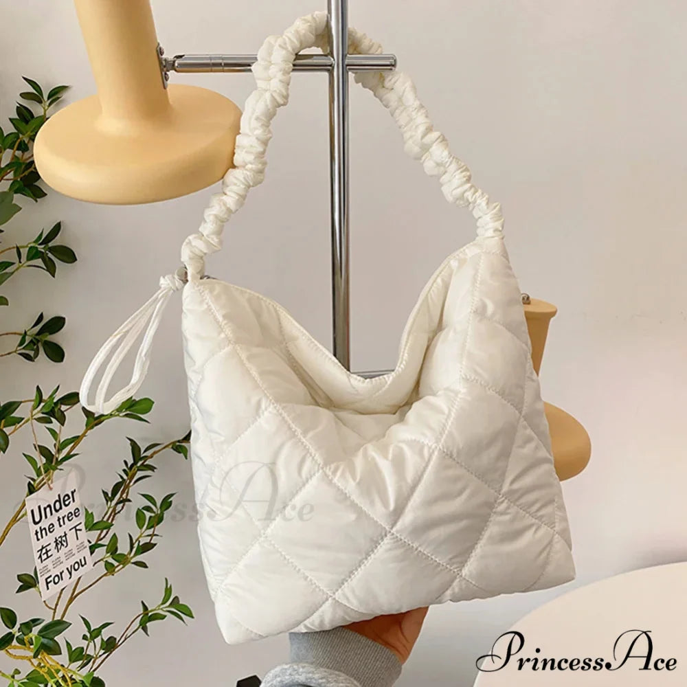 Padded Puffer Tote Shoulder Bag for Women