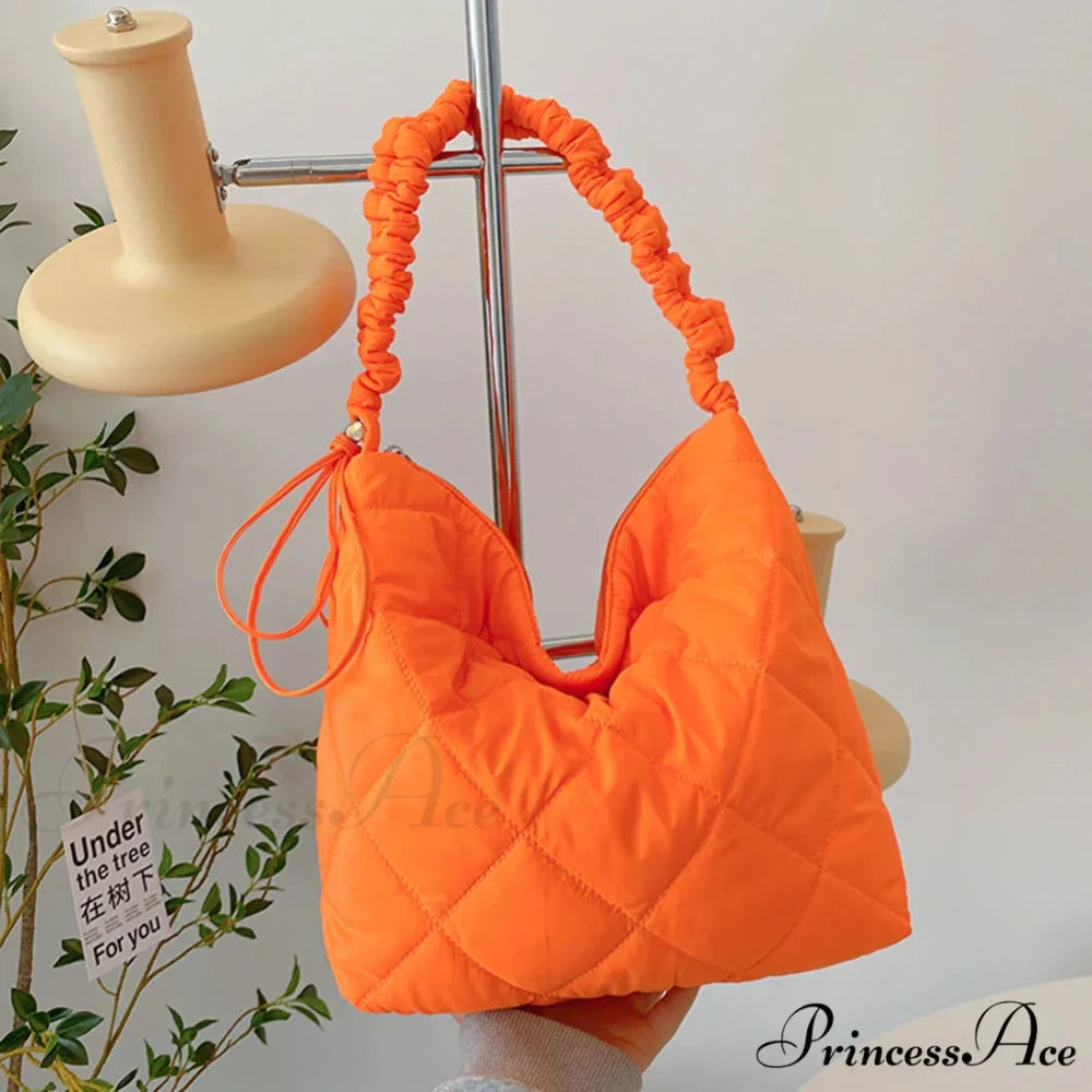 Padded Puffer Tote Shoulder Bag for Women