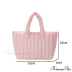 Padded Quilted Solid Color Traveler Handbag