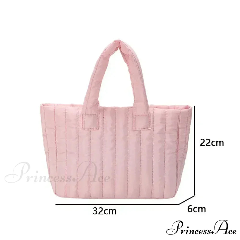 Padded Quilted Solid Color Traveler Handbag