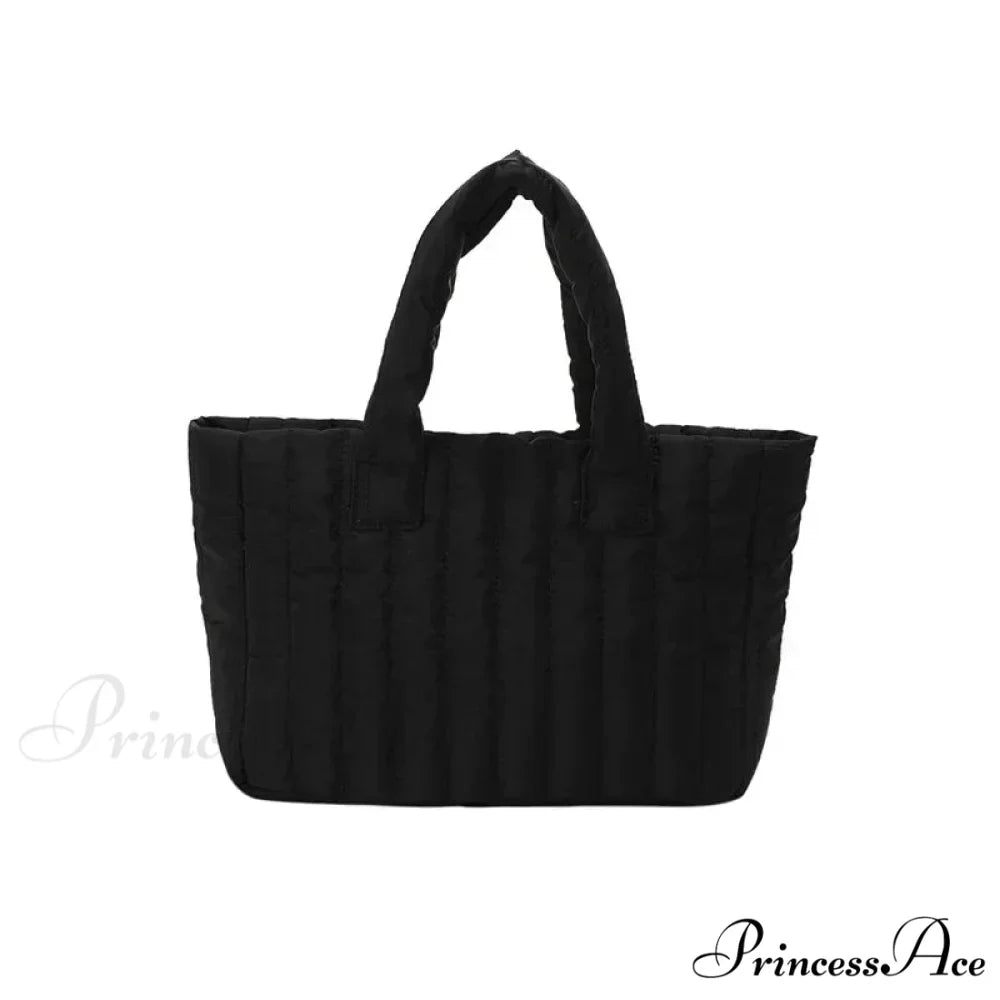 Padded Quilted Solid Color Traveler Handbag