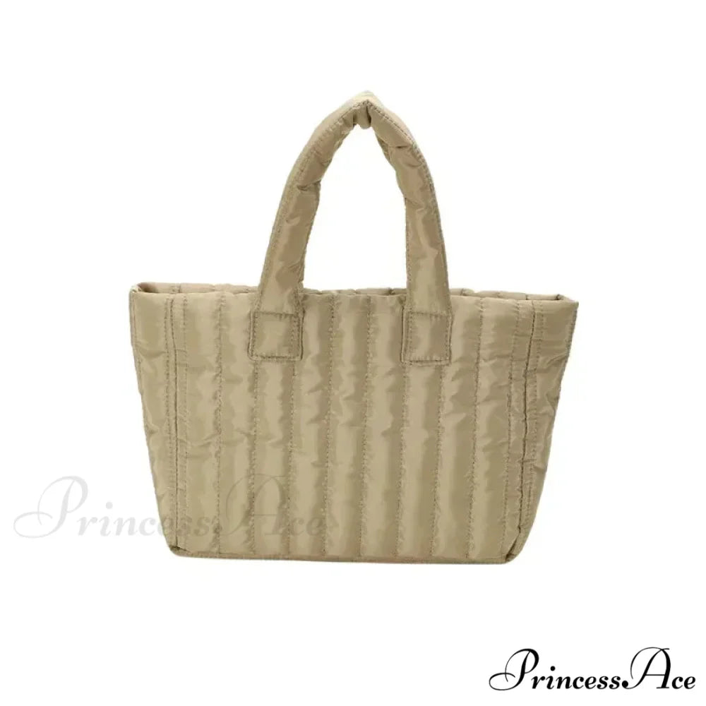Padded Quilted Solid Color Traveler Handbag