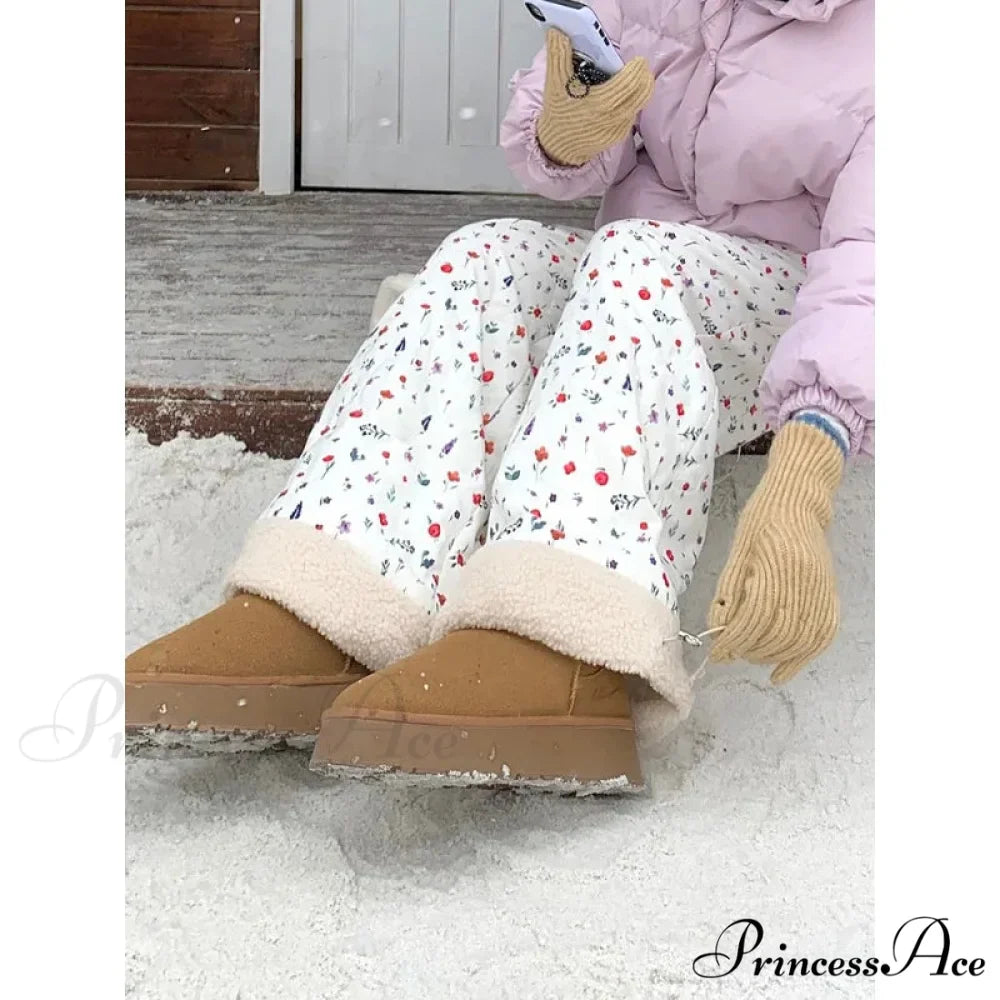 Padded Soft Winter Trousers 2000s Trousers