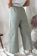 Pants Pocket Trouser Leg with Straight Stripes