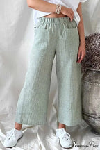Pants Pocket Trouser Leg with Straight Stripes