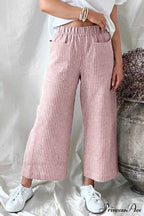 Pants Pocket Trouser Leg with Straight Stripes