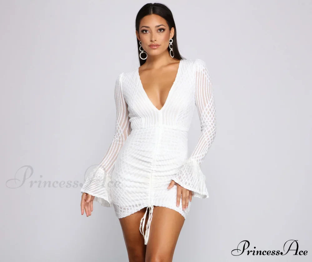 Paola Formal Stylish Sequin Ruched Bodycon