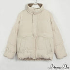 Parka Solid Warm Outwear Coat