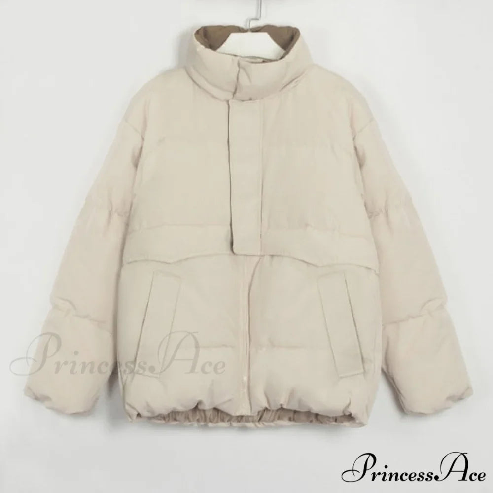 Parka Solid Warm Outwear Coat