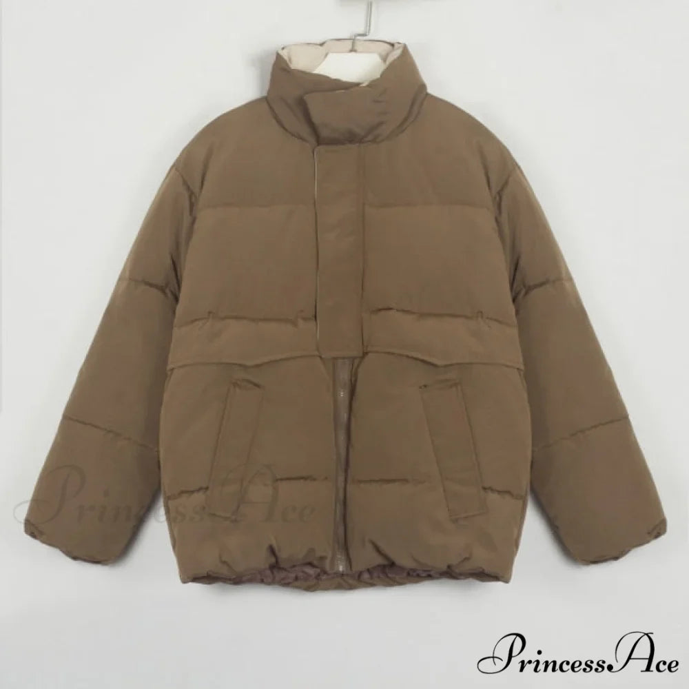 Parka Solid Warm Outwear Coat