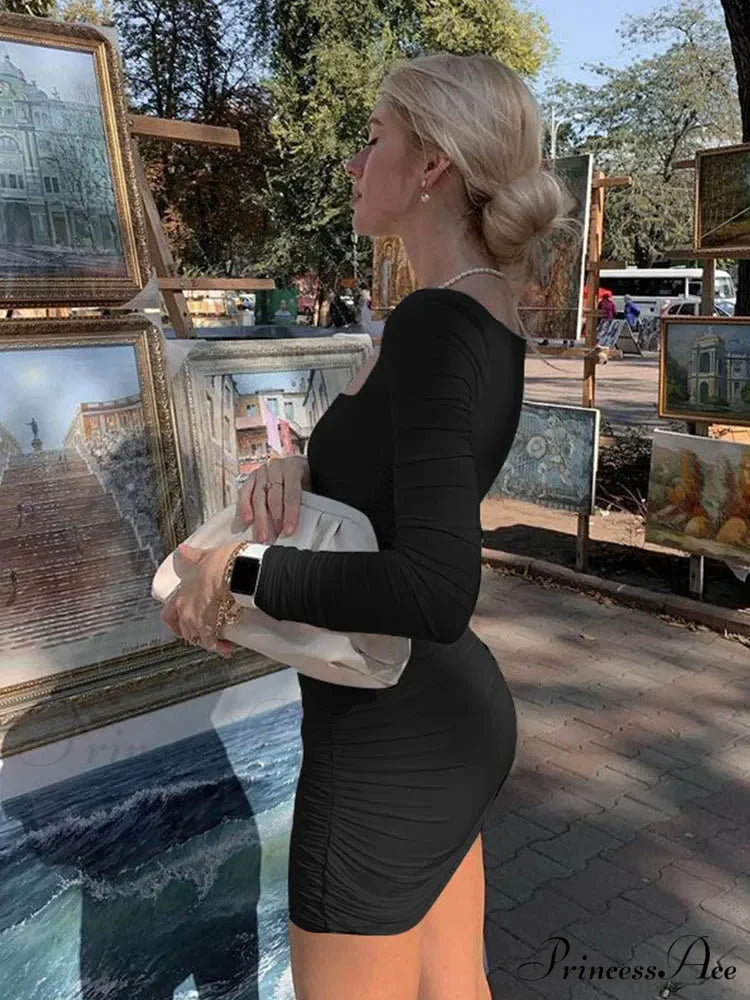 Party Elegant Streetwear Club White Mini Dress