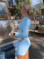 Party Elegant Streetwear Club White Mini Dress