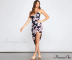 Passion For Florals Charming Asymmetrical Mini Dress