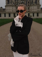 Patchwork Flounce Sleeve Jacket