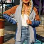 Patchwork Hooded Coat