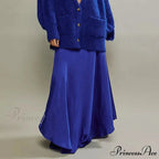 Patchwork Lace Midi Low Waist Summer Skirt