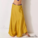 Patchwork Lace Midi Low Waist Summer Skirt