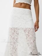 Patchwork Low Waist Summer Long Skirt Informal Skirt