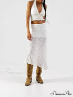 Patchwork Low Waist Summer Long Skirt Informal Skirt