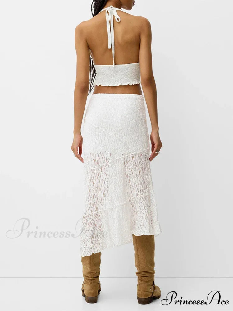 Patchwork Low Waist Summer Long Skirt Informal Skirt