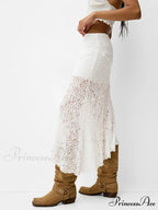 Patchwork Low Waist Summer Long Skirt Informal Skirt