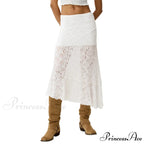 Patchwork Low Waist Summer Long Skirt Informal Skirt