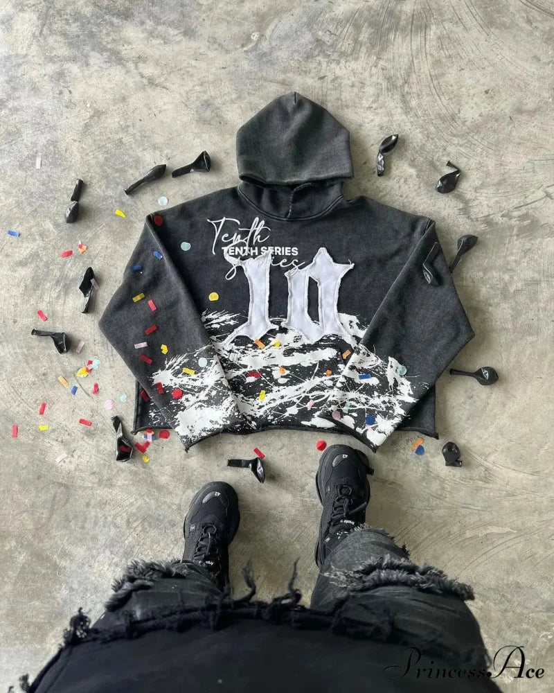 Patchwork Medieval Cotton Hoodie