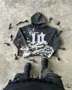 Patchwork Medieval Cotton Hoodie