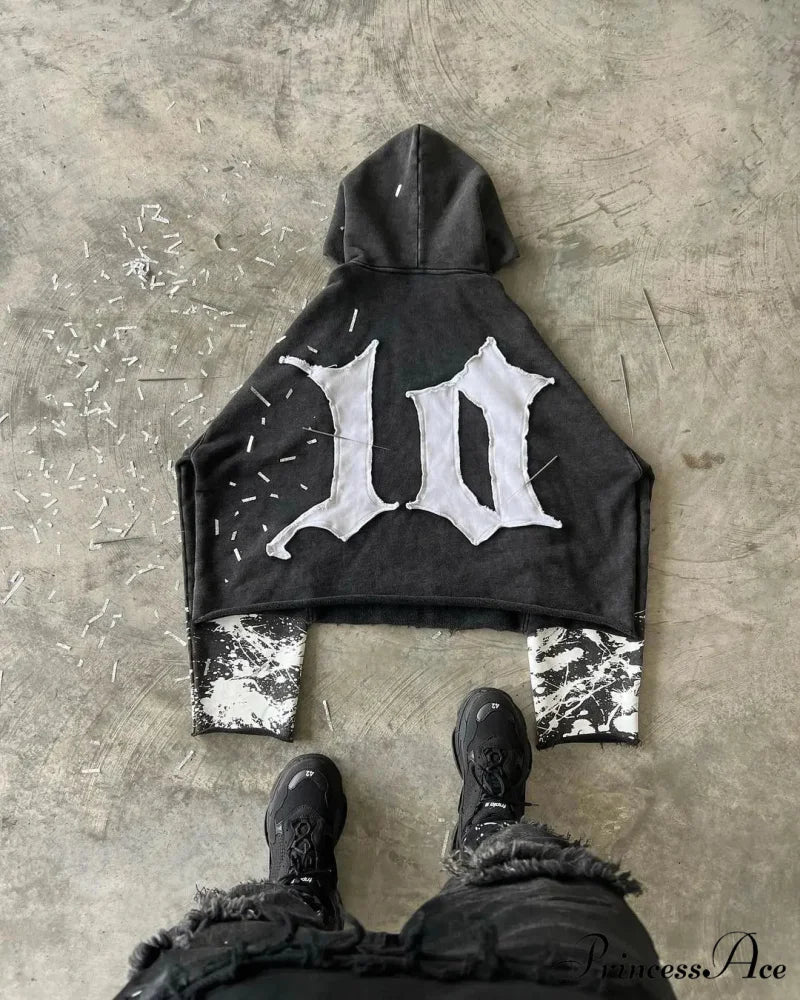 Patchwork Medieval Cotton Hoodie