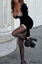 Patchwork Pleated Bodycon Dress with Contrast