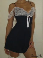 Patchwork Profound V-Neck Mini Dress