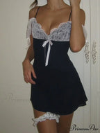 Patchwork Profound V-Neck Mini Dress