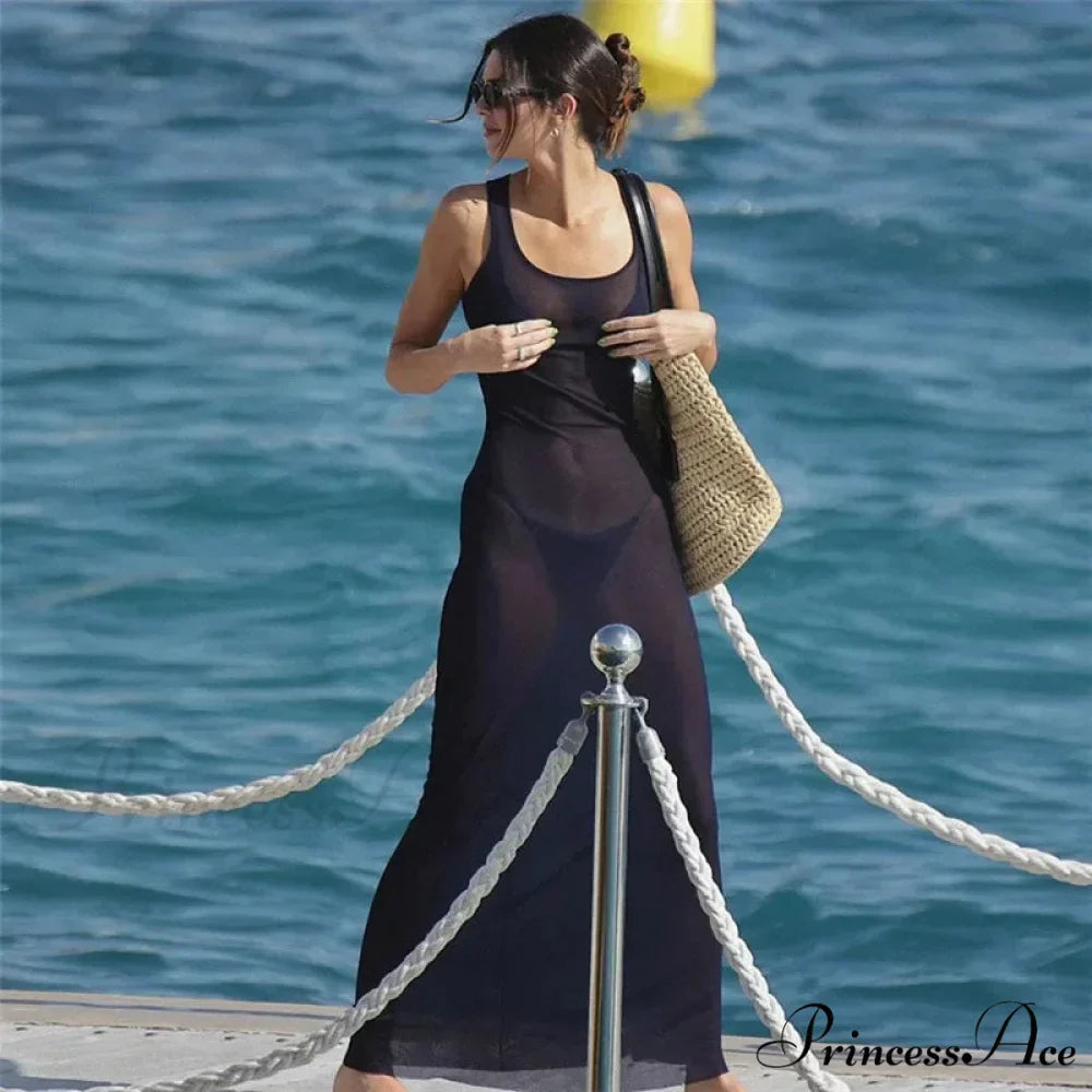 Patchwork Shoulder Bodycon Maxi Dress