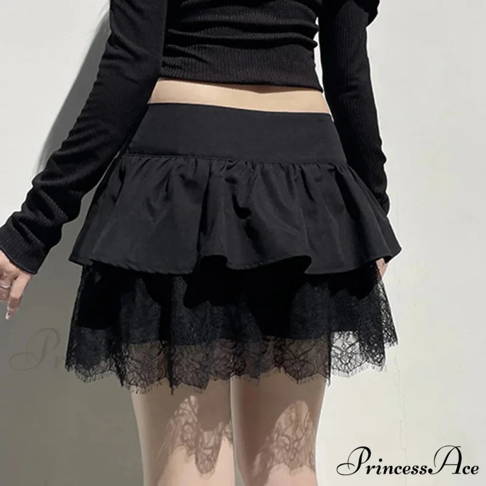 Patchwork Stylish Black Skirt