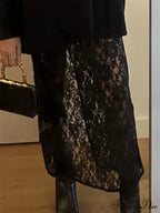 Patchwork Transparent Maxi Skirt