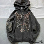 Patchwork Zipper Hoodie