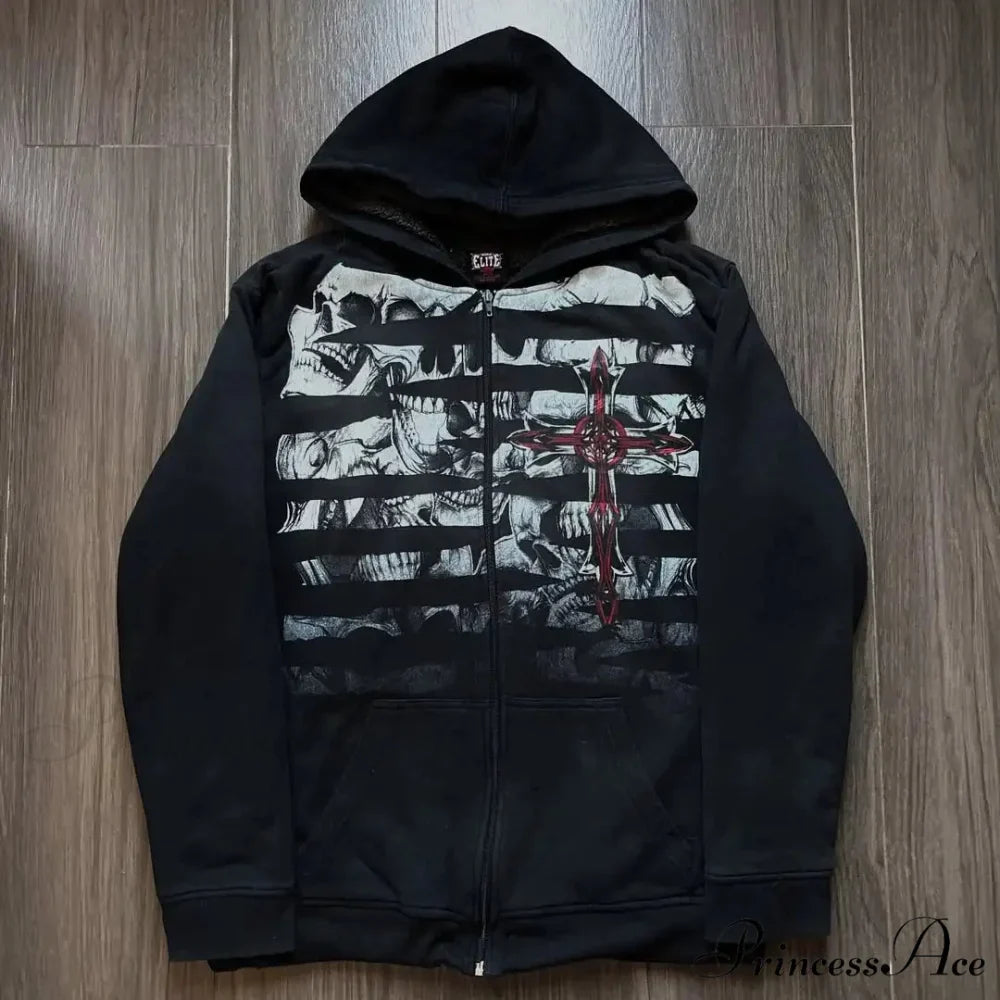 Patchwork Zipper Hoodie