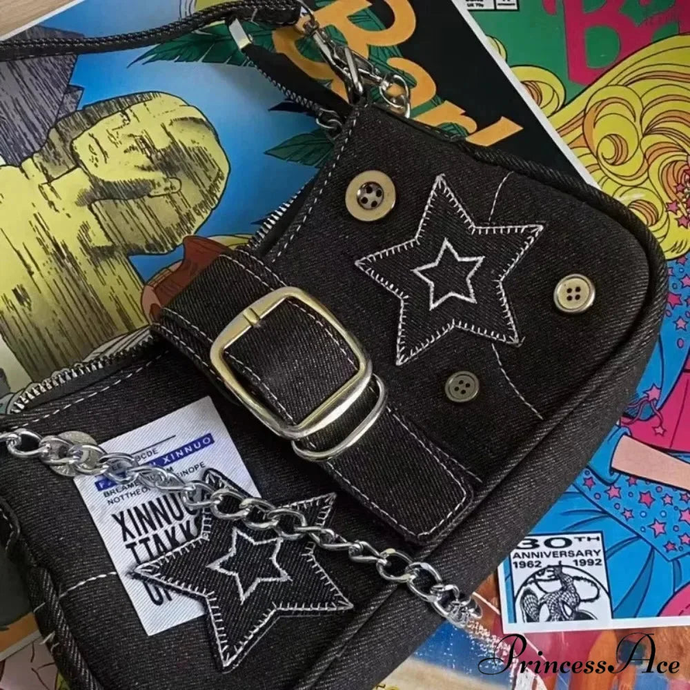 Pattern Canvas Underarm Shoulder Bag