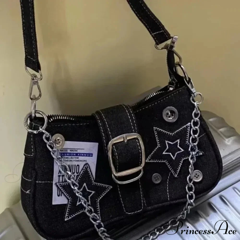 Pattern Canvas Underarm Shoulder Bag