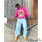 Pattern Zipper Hoodie