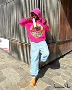 Pattern Zipper Hoodie